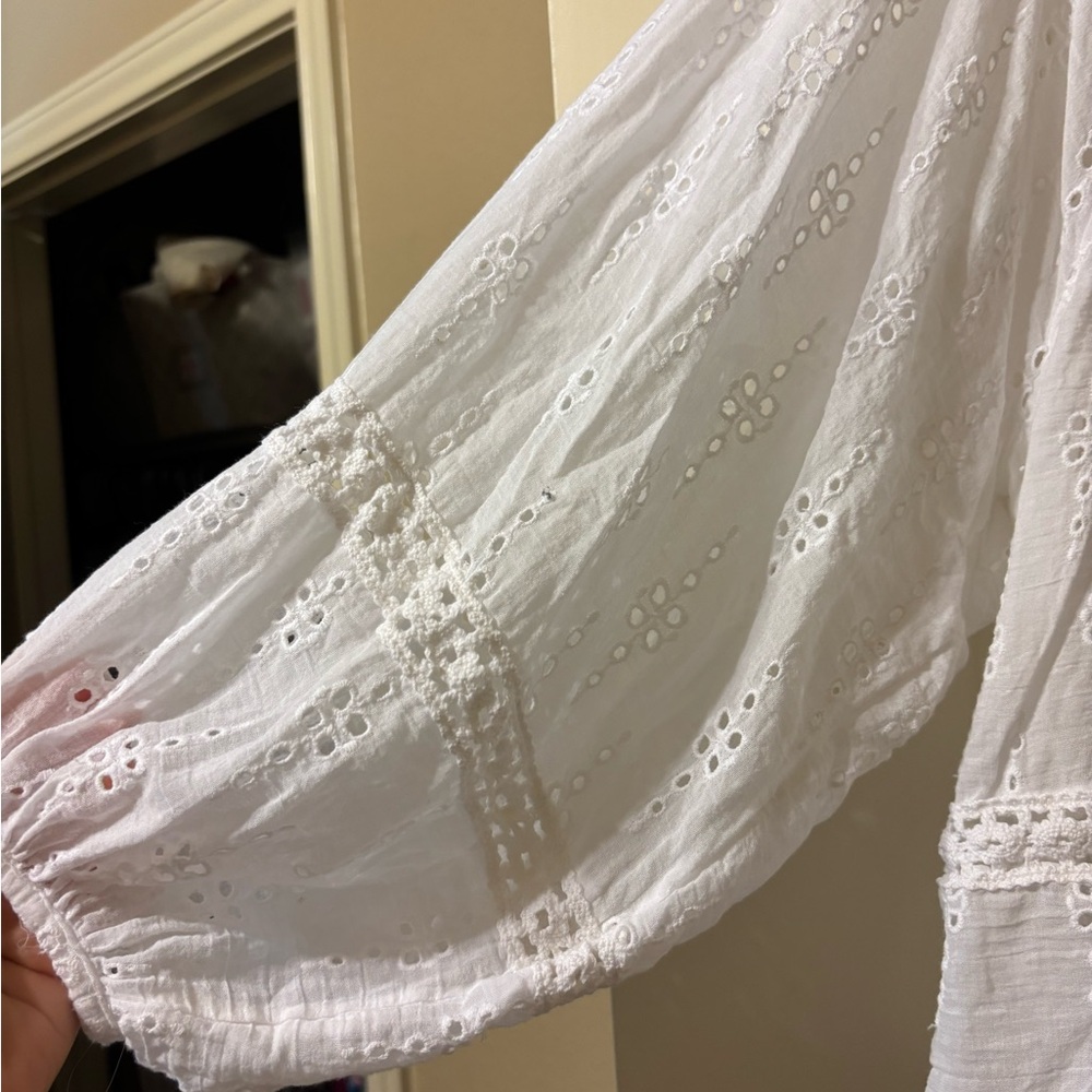 White Eyelet Blouse - Picture 2 of 6